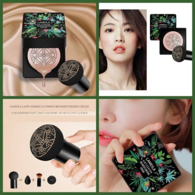 LAMEILA MUSHROOM AIR BB CREAM CUSHION MOISTURIZING CREAM / LAMEILA JAMUR ORIGINAL