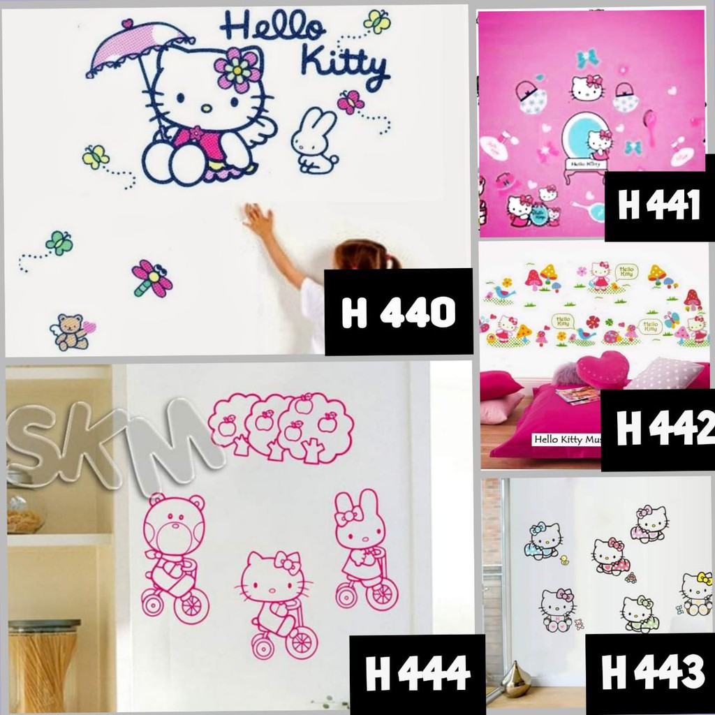 WALLSTIKER STICKER DINDING HELLO KITTY H 430 431 432 433 434 435 436 437 438 439 440 441 442 443 444