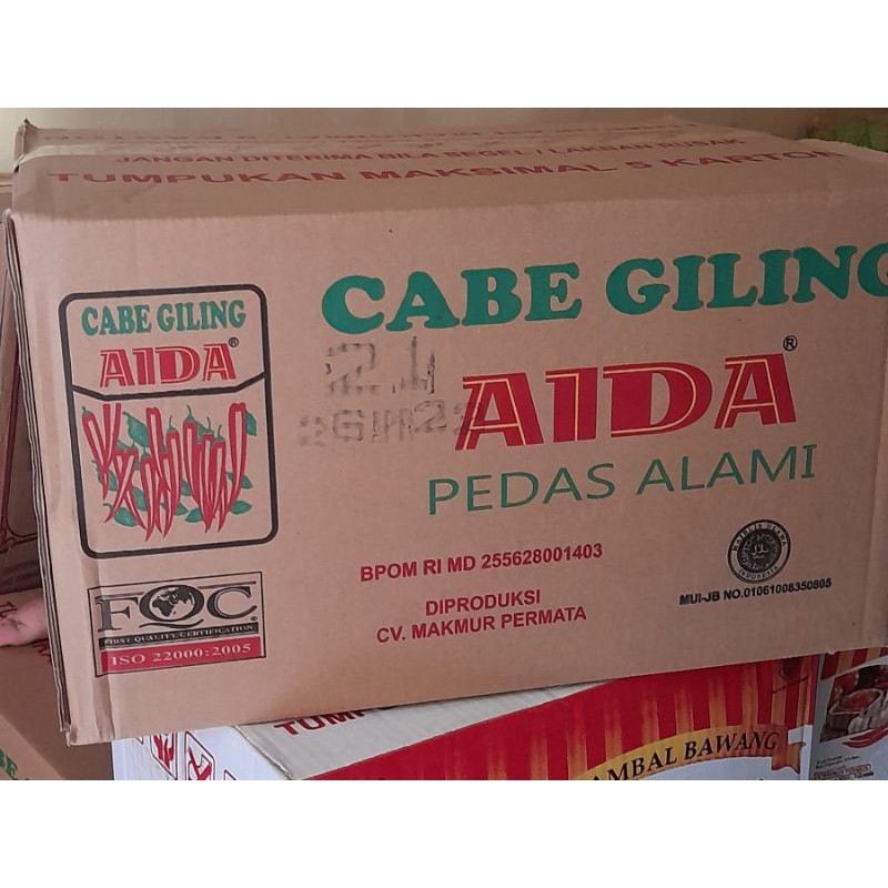 

AIDA 500g 1 karton 30 bks,BUBUK CABE