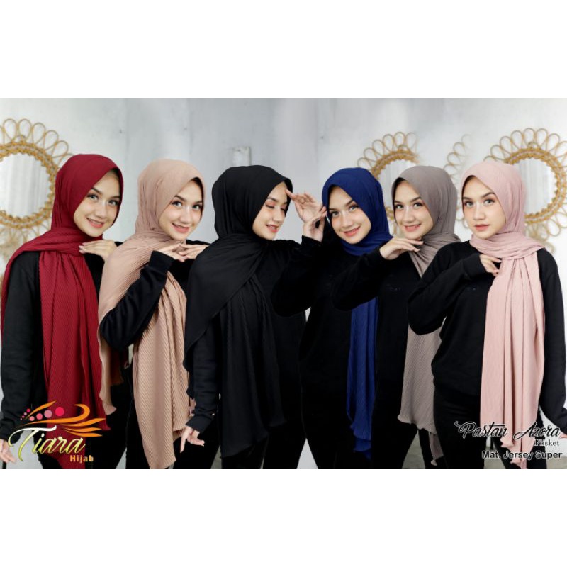 Pashmina Instan (Pastan) Azora Plisket Ori Tyara Hijab