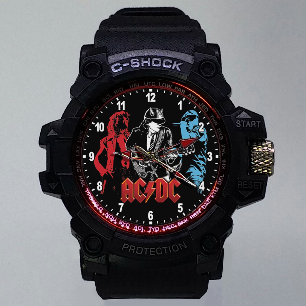 (ISTIMEWA BOSSQUE) JAM TANGAN ACDC LIST MERAH - EXCLUSIVE 8
