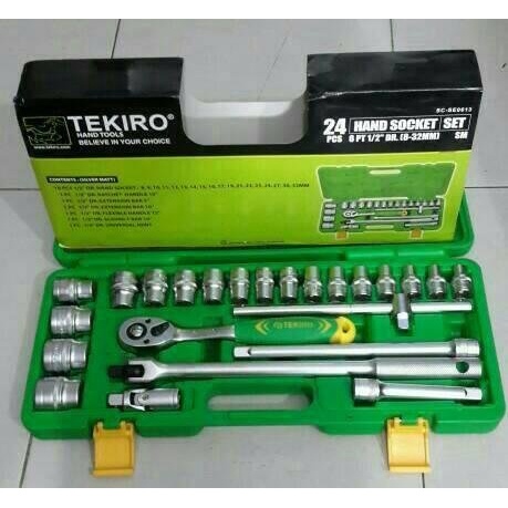 Kunci Sok Tekiro 1/2 Inchi Set 24 Pcs 8-32 Mm