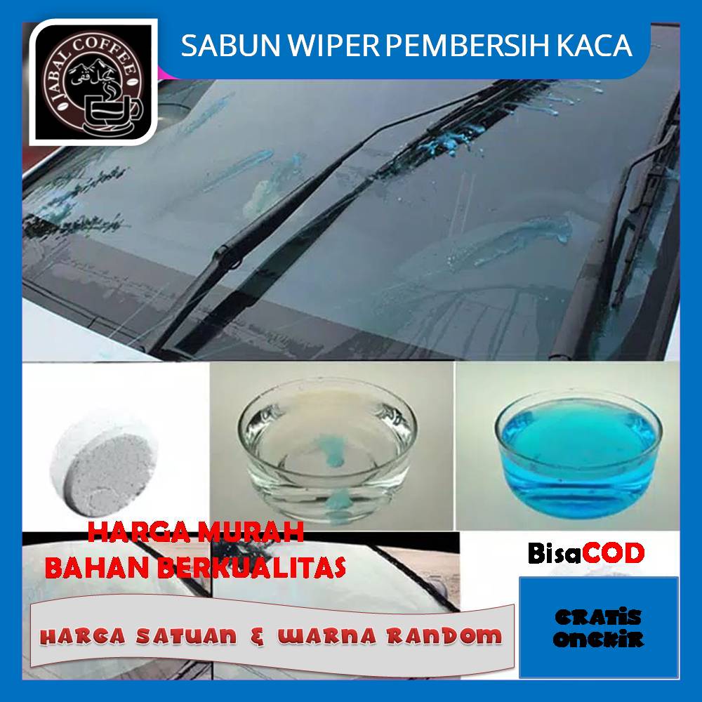 Sabun Wiper Tablet Pembersih Kaca Mobil / Tablet Air Wiper / Pembersih Kaca Mobil Toilet Rumah Glass Kode 019