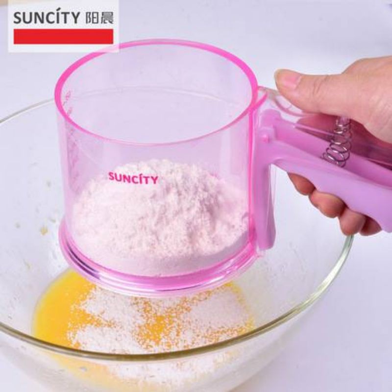 suncity flour sifter alat ayakan tepung manual ayak bubuk saringan