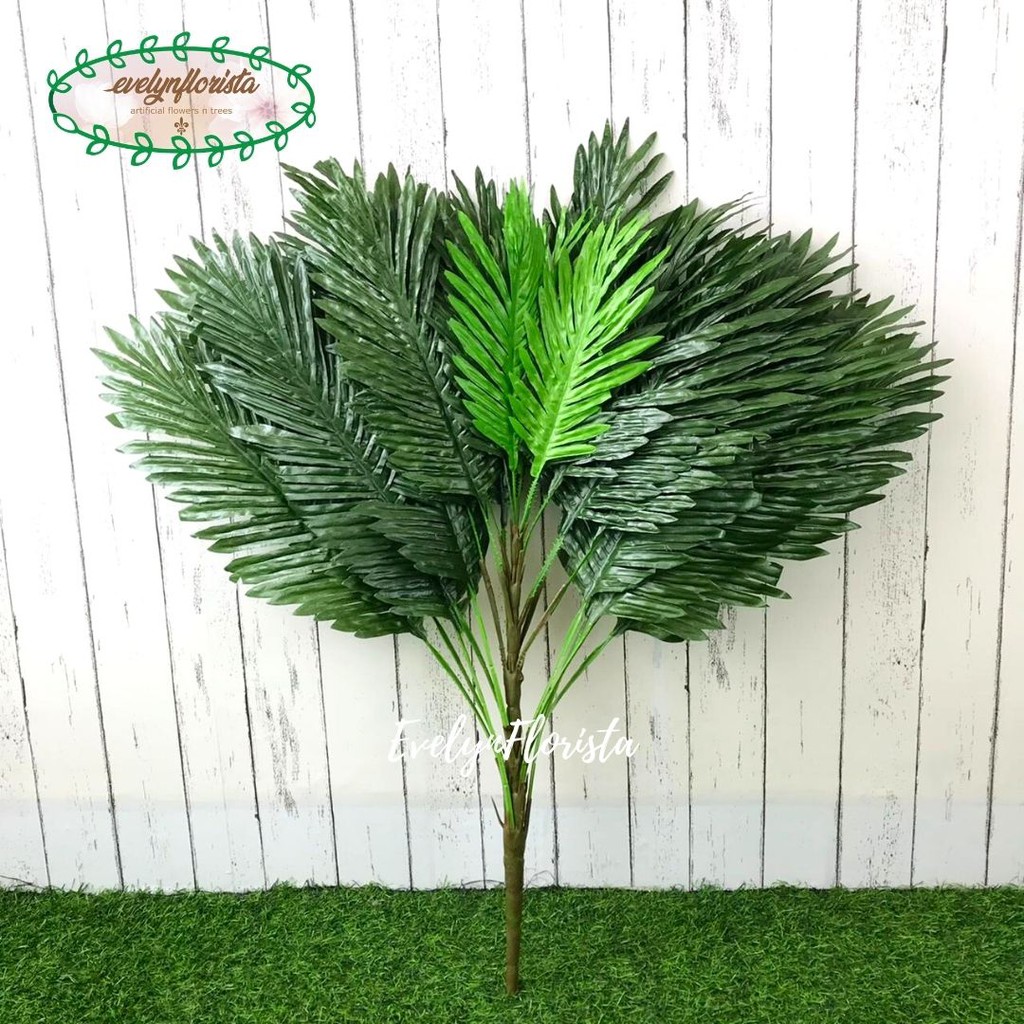 Daun Palem Hijau T80 Plastik Artificial Tanaman Hias Daun Palem Hijau T80 Plastik Artificial Tanaman Hias