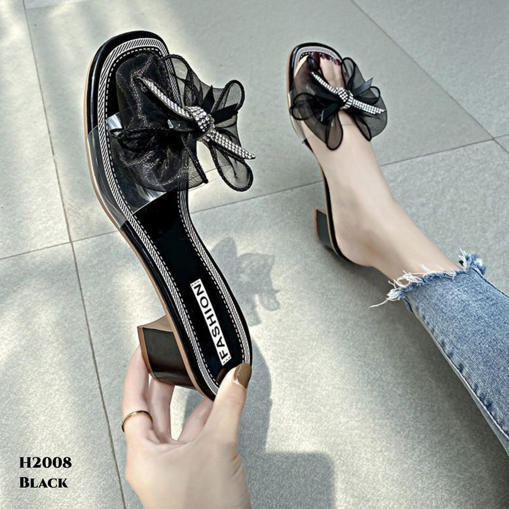 PRF HEELS PLATFORM RIBBON DIAMOND FASHION KOREA TERKINI H2008