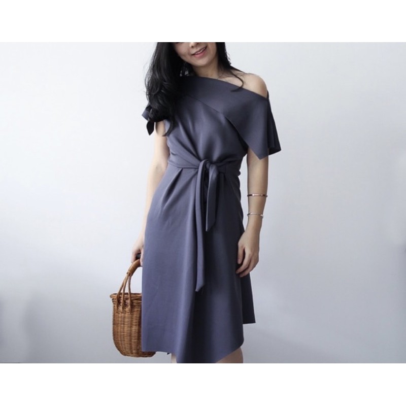 One shoulder dress - dress scuba