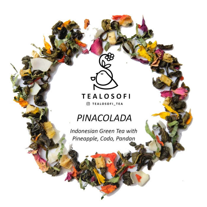 

(BISA COD) Pinacolada Tea Blend - Tealosofi Artisan Green Tea - Ice Tea Nanas Teh