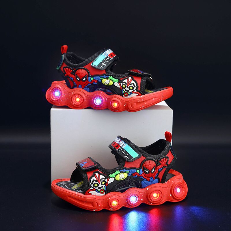 (LOLI-JKT) SD-SU-6 SANDAL ANAK COWOK MODEL SPIDERMAN VS ULTRAMAN SIZE 22-31