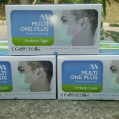 Masker Multi One Plus Earloop 3 ply isi 50 pcs  / Masker