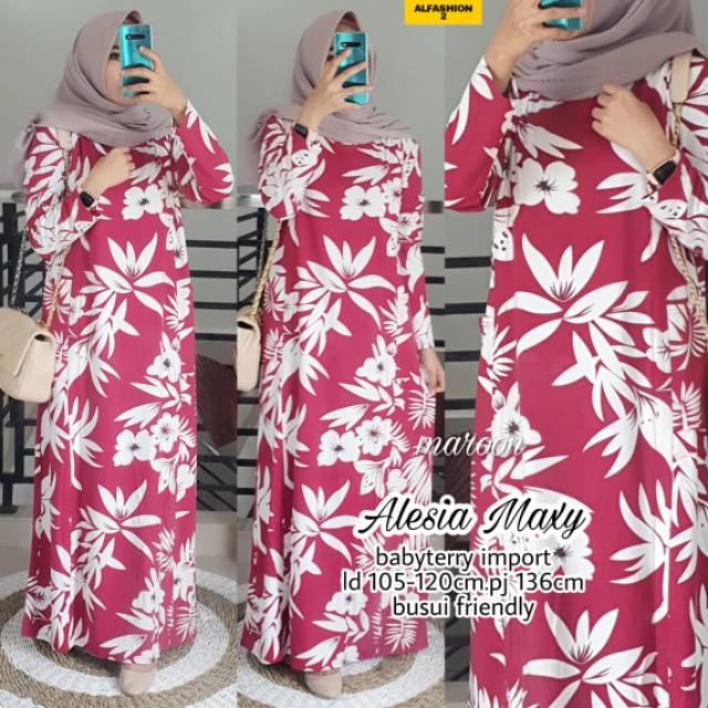 dress alesia maxy dress santai