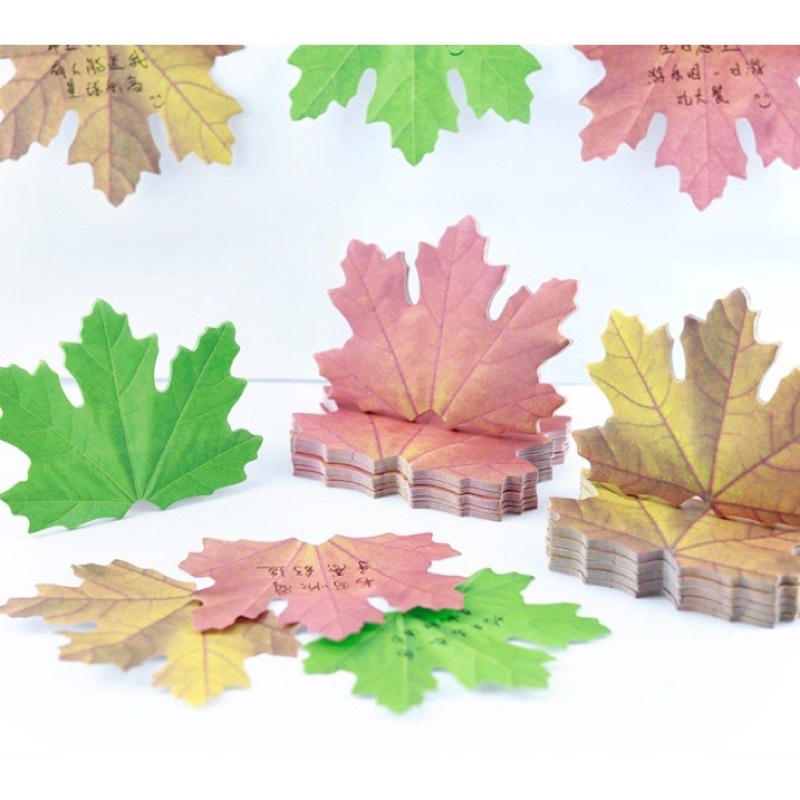 

Sticky note memo daun maple gaya korea unik lucu terlaris murah mini cod alat tulis sekolah kantor Atk