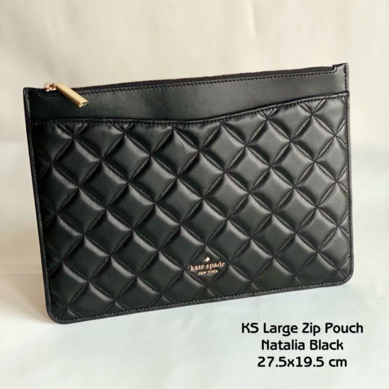 Kate Spade Natalia Large Zip Pouch Black Original