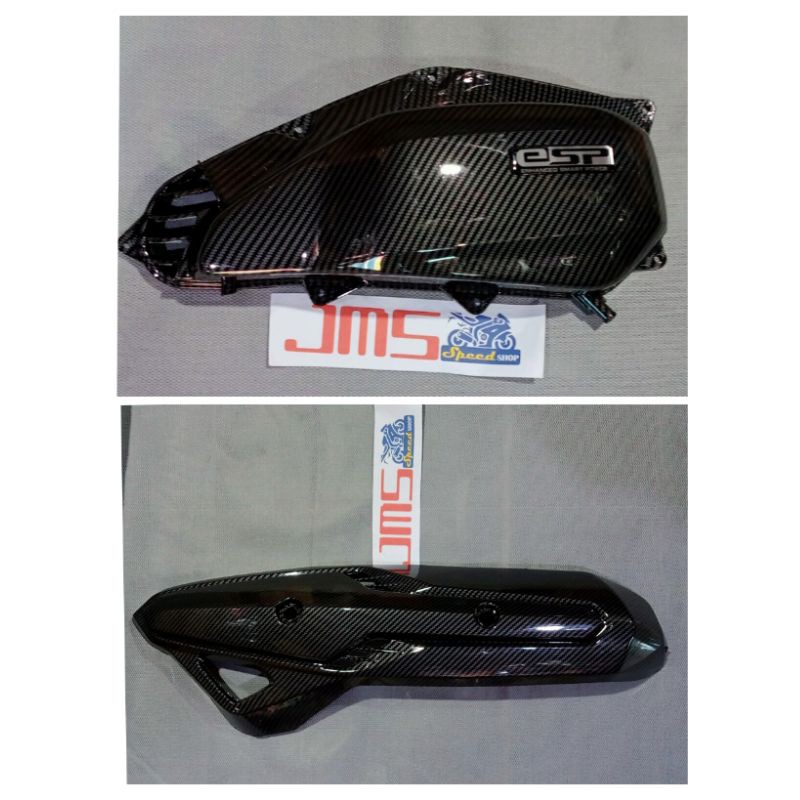 cover tutup carbon knalpot dan filter hawa honda vario 125 dan vario 150 paket zoro