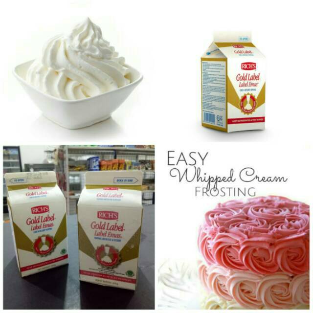 Whip cream/ krim kocok cair/ RICH gold label 500gr | Shopee Indonesia