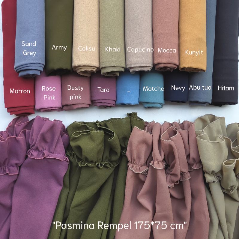 Hijab Pasmina Rempel Ruffle