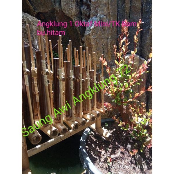 Angklung 1 Oktaf Mini/TK Bambu Hitam