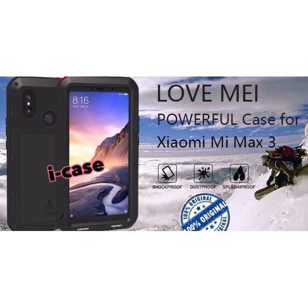 Xiaomi Mi Max 3 case armor Lovemei - casing cover mi max gen 3 - Izhar.Farida