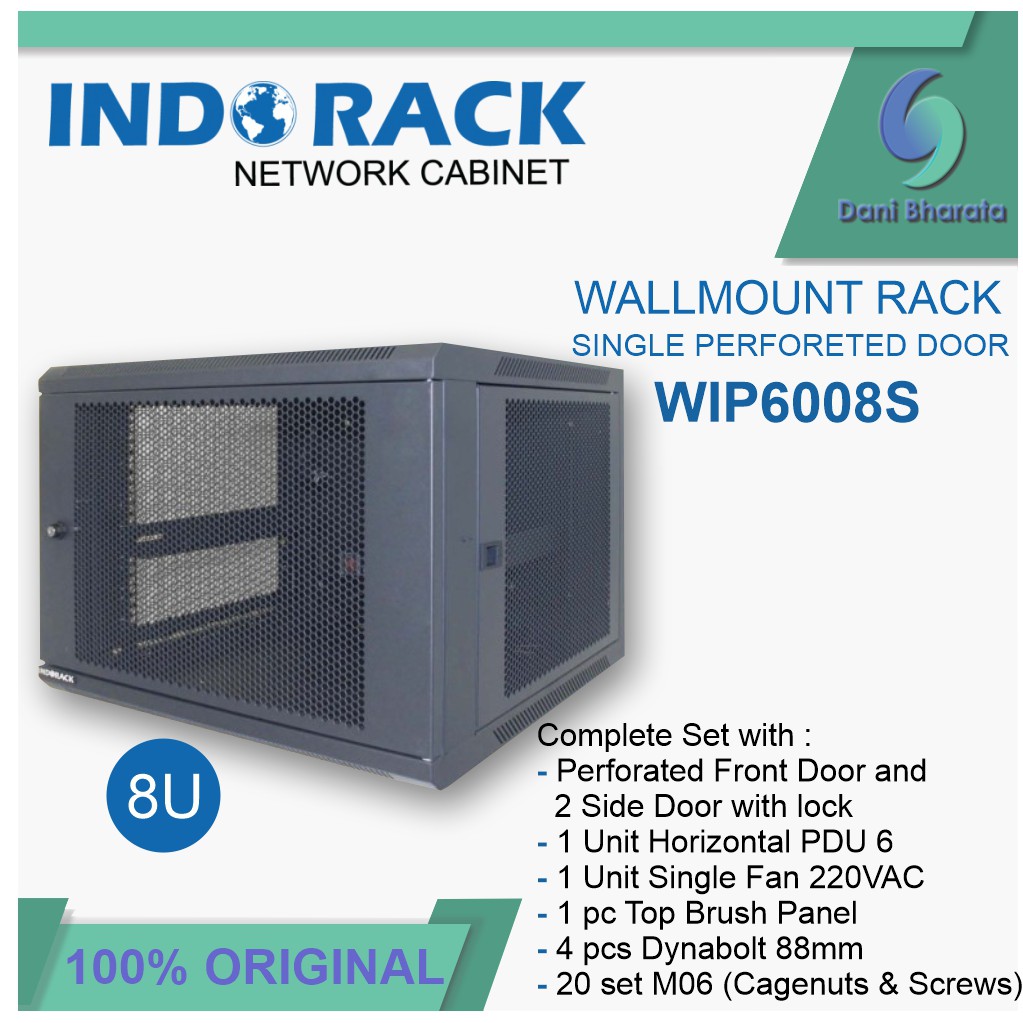 Wallmount Rack WIP6008S Rack Server 8U Single Perforated Door 19 inch Series