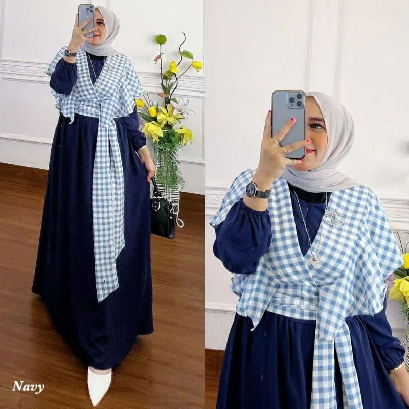 Nirina dress maxi gamis muslim fashion wanita