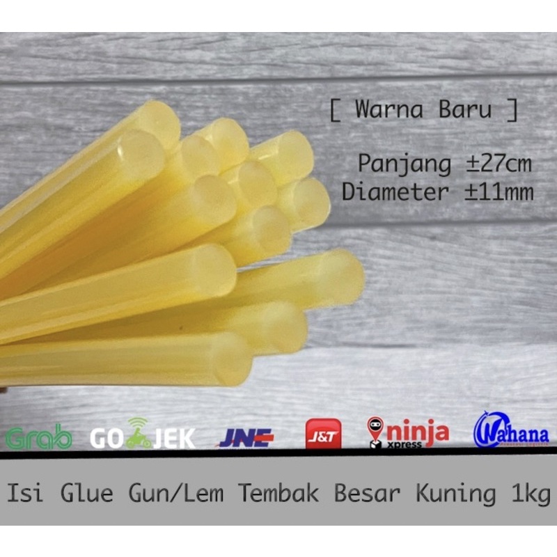 ( Ecer ) ISI LEM LILIN / REFFILL LEM BAKAR / REFILL LEM TEMBAK / GLUE GUN STICK BIG SMALL CLEAR TRANSPARANT BENING YELLOW KUNING HITAM BLACK SMALL MEDIUM LARGE