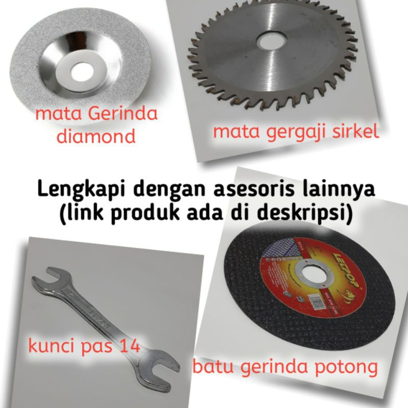 DIY Sparepart Satuan Mandrel Gerinda Table Saw Mandrel M10 Kunci Pas Kunci Gerinda Mur Gerinda