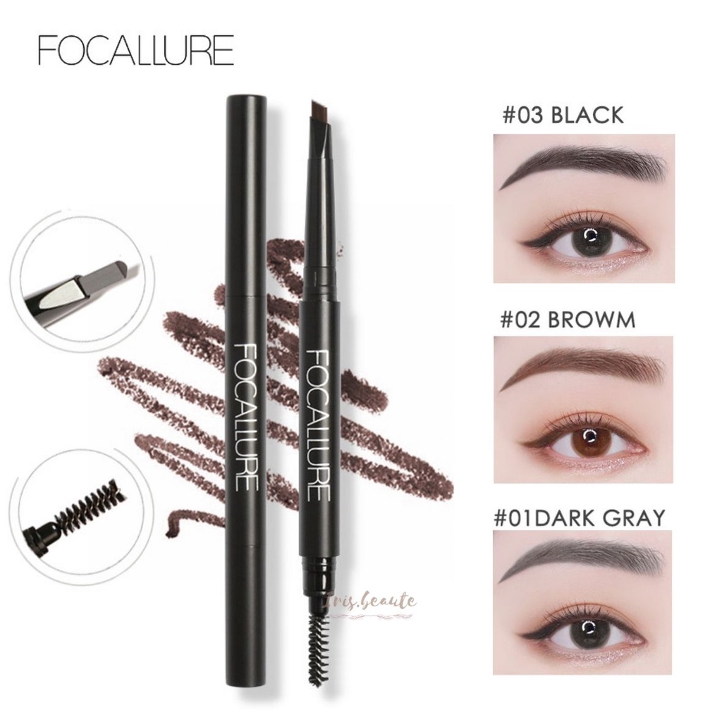 FOCALLURE Auto Brows Pen / Waterproof Long Lasting Eyebrow Pencil / Pensil Alis