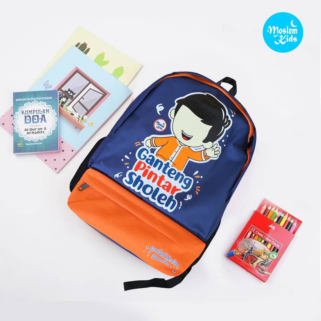 Tas Sekolah Anak Muslim PAUD TK SD GANTENG PINTAR SHOLEH