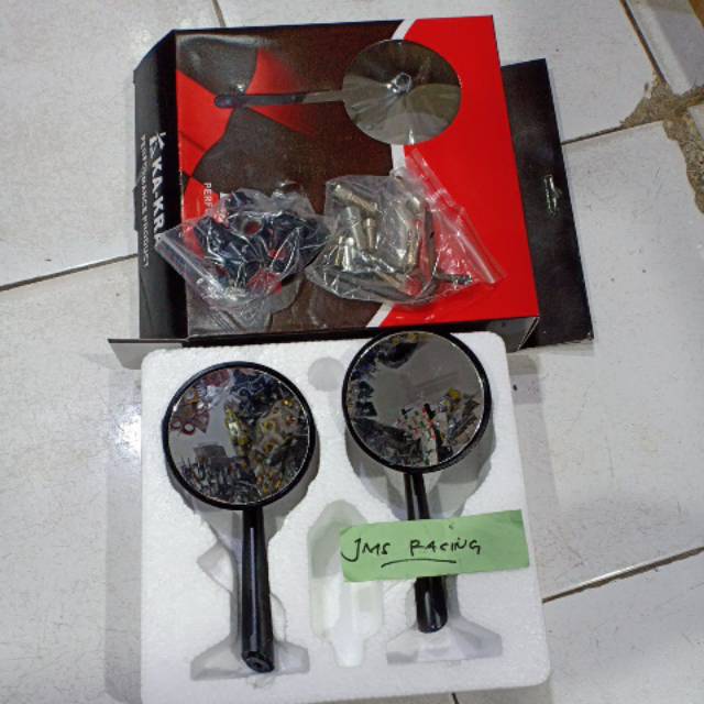 Kaca spion bulat panjang klasik model jokowi universal w175 byson vixion nmax aerox pcx mio scoopy vario soul nlade revo mx vega fino