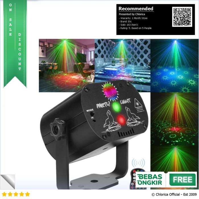 

Premium Vktech Proyektor Laser Led Usb Recharge 60 Patterns - M-Rgb-61