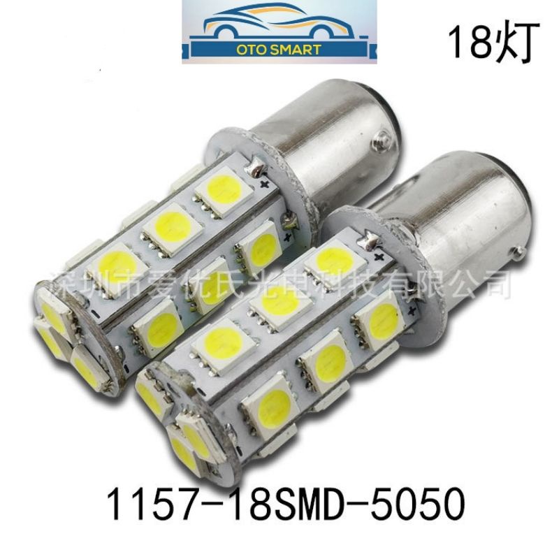 Lampu LED Rem Stop Bayonet 1157 /18 &amp;13 Mata untuk Mobil - Motor Kaki 2 DC