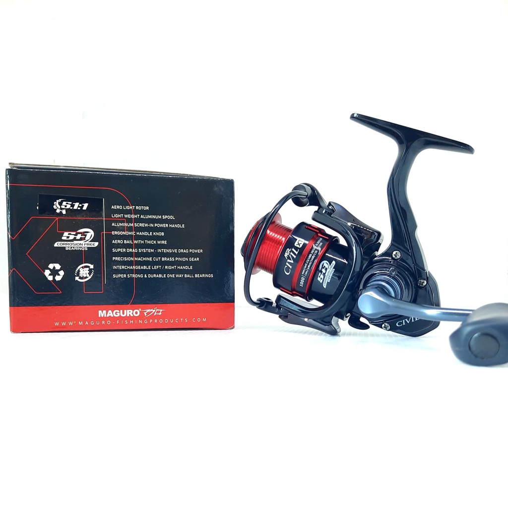 Reel MAGURO CIVIL XT Power Handle 5+1 BB Tersedia Ukuran 1000-8000