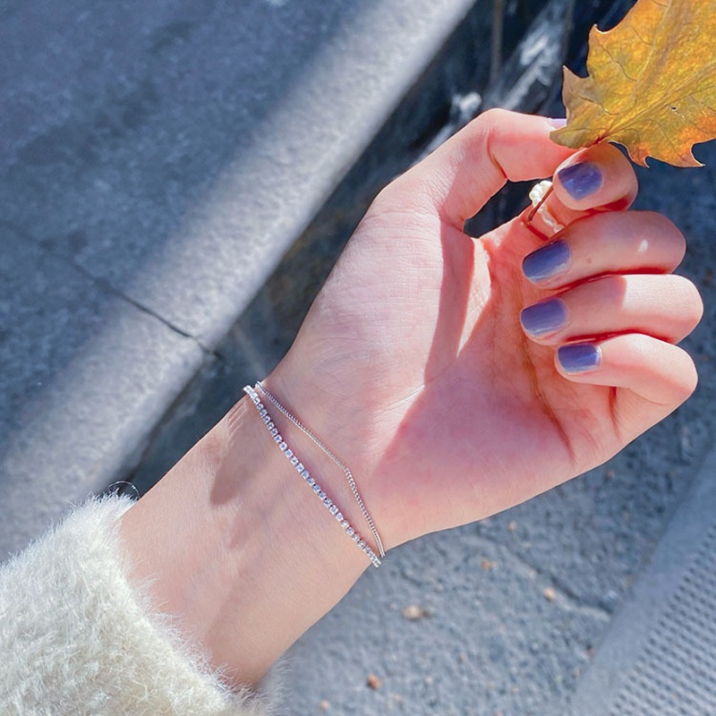 Gelang Model Double layer Gaya Korea Untuk Wanita