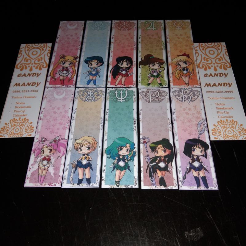 

Pembatas Buku Sailor Moon set 2 10 lembar
