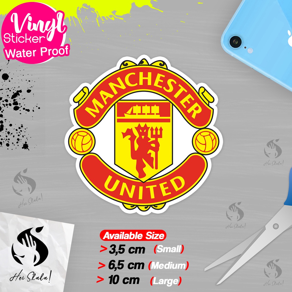 

Stiker Logo Emblem Manchester United MU Sticker Klub Sepak Bola Satuan Bahan Anti Air