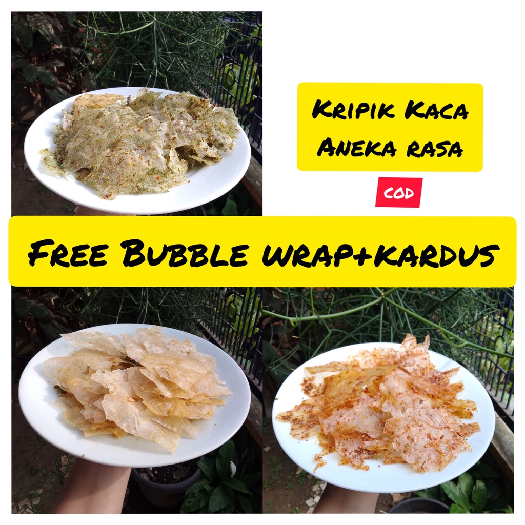 

Keripik Kaca Beledag 250gr+ Extra Daun Jeruk / Kripik Kaca / Kripca Pedas Berkah Kriuk