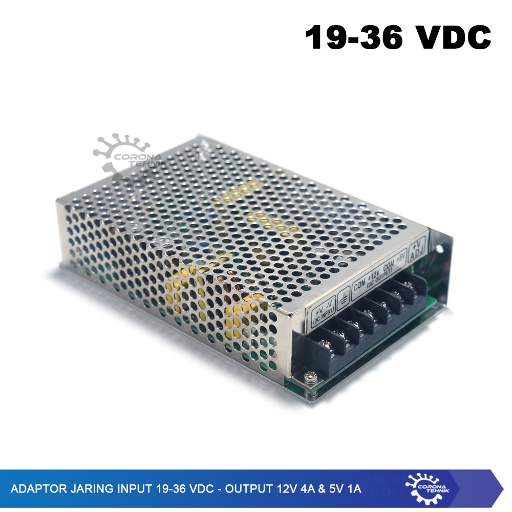 SD-50B-12 - Adaptor Jaring Input 19-36 VDC - Output 12V 4A &amp; 5V 1A