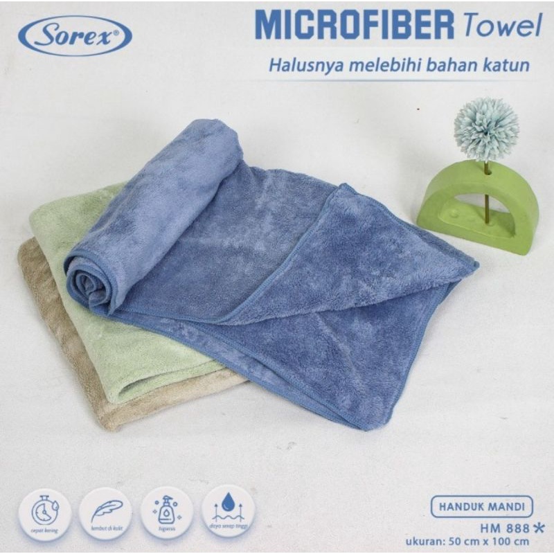 Sorex Handuk Mandi Microfiber Towel Daya Serap Tinggi HM888