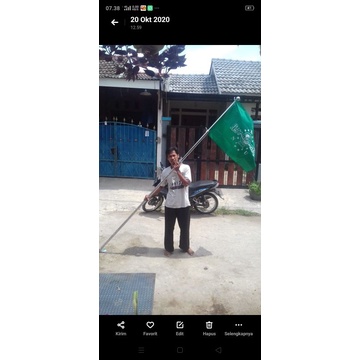 tiang bendera stainless steel tinggi 3 m