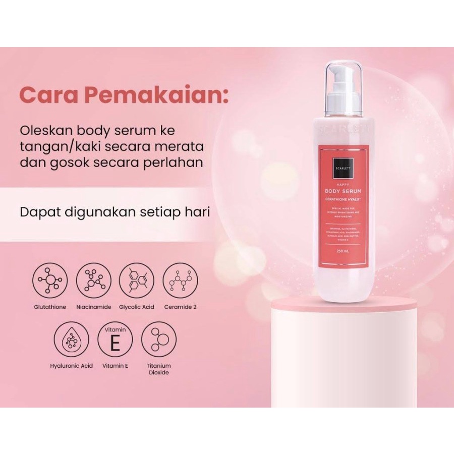 Scarlett Whitening Body Serum Pencerah Pemutih Kulit Tubuh