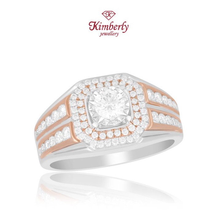 Cincin Berlian Pria Sertifikat GIA KMR879002 - Kimberly Jewellery