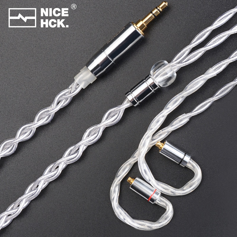 Nicehck SilverSir 6N Kabel Upgrade Earphone Silver Murni 3.5 / 2.5 / 4.4mm MMCX / 0.78 2Pin Untuk Phoenix Bravery IEM