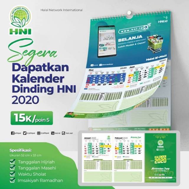 Kalender Dinding 2020 Hni