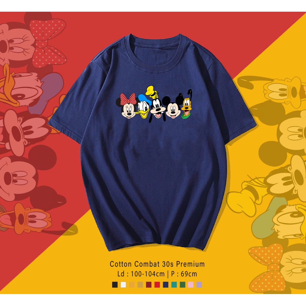 MICKEY FAMILY / TERMURAH BAJU KAOS KATUN WANITA/ PRIA UNISEX LENGAN PENDEK / TUMBLR TEE /  OVERSIZE