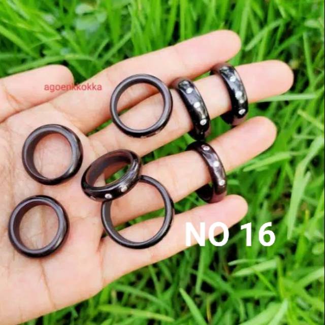 Cincin mata 3 hitam ukuran 16 kokka kaukah