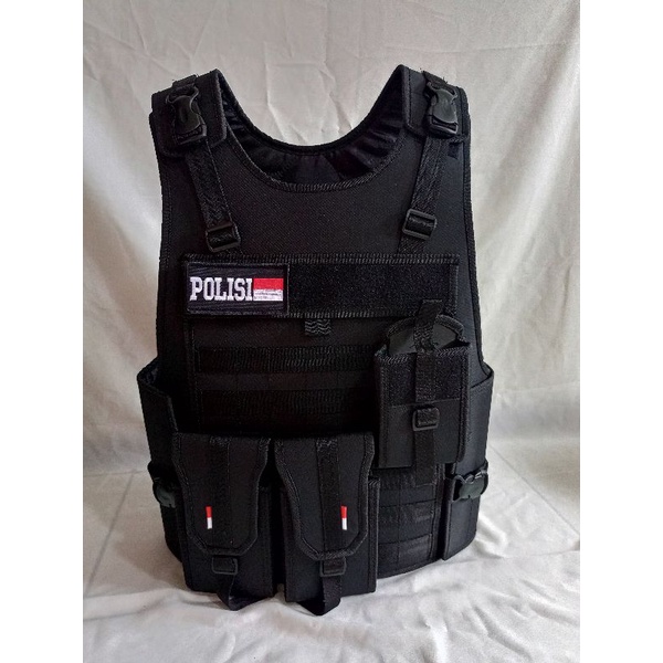 ROMPI ANGIN BODYVEST BAHAN TEBAL DAN KUAT, LOGO POLISI POL PP DLL