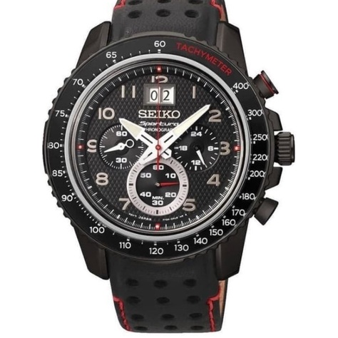 Seiko SPC141P1 Sportura Chronograph Black Red