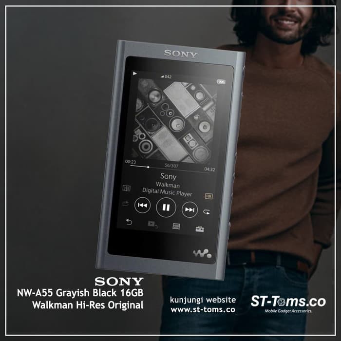 Jual Sony Original NW-A55 / NW A55 NWA55 Grayish Black 16GB Walkman Hi ...