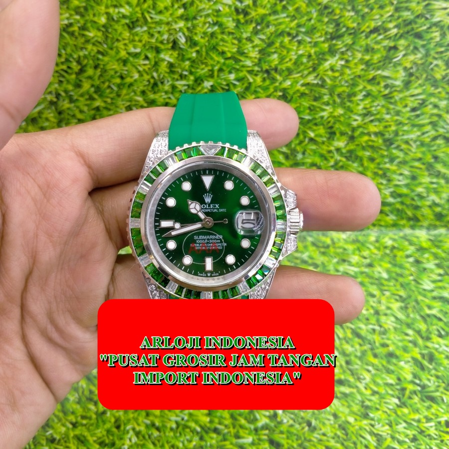 Big Promo Rolex Hulk Submariner New 2021 40mm Green Saphire Box Fullset Automatic Rubber Strap Jam P