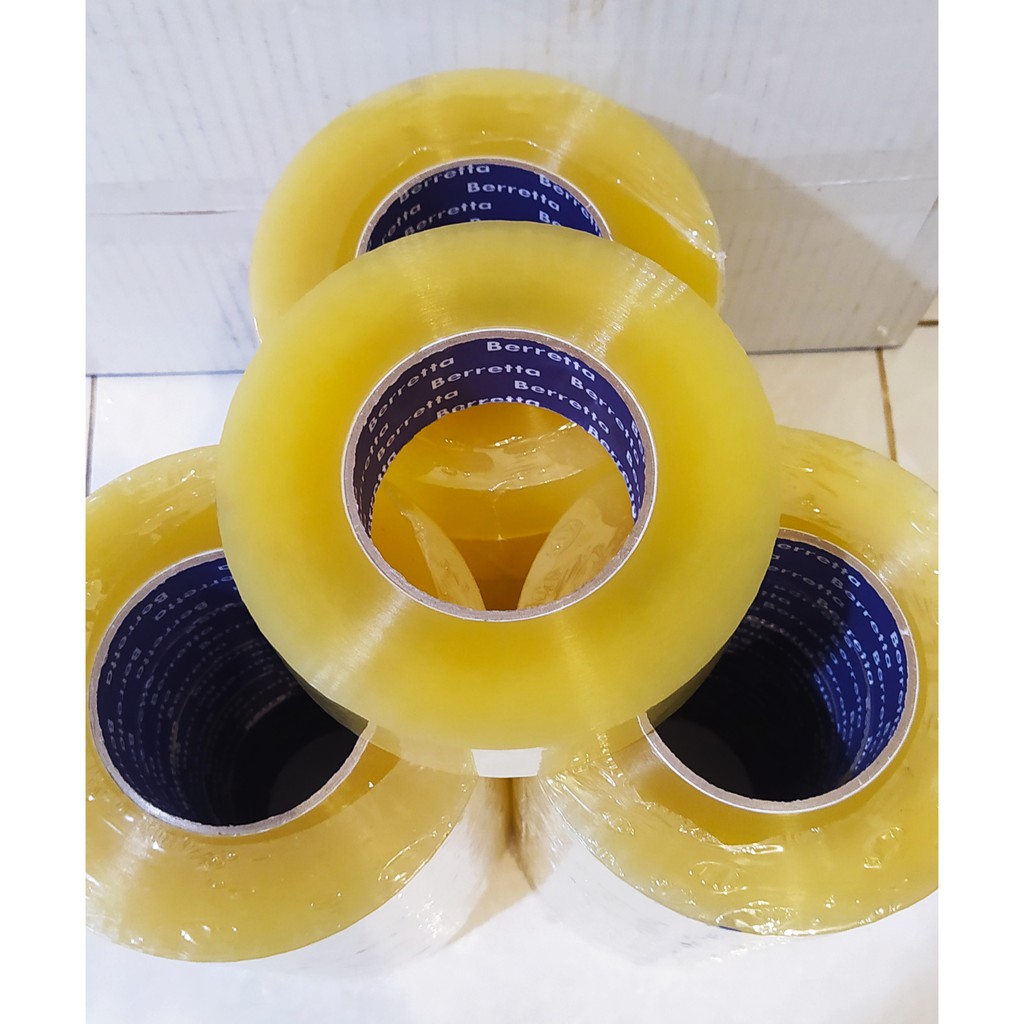 

Lakban Putih Jumbo Bening Packing 45mm x 300 meter Merk Berretta